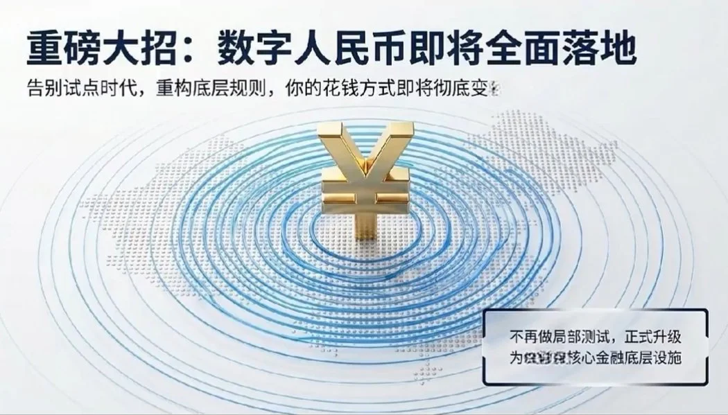 数字人民币即将全面落地,不再做局部测试
